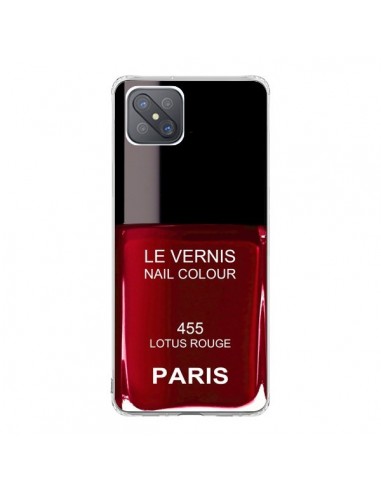 Coque Oppo Reno4 Z 5G Vernis Paris Lotus Rouge - Laetitia