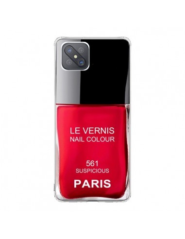 Coque Oppo Reno4 Z 5G Vernis Paris Suspicious Rouge - Laetitia
