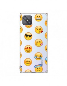 Coque Oppo Reno4 Z 5G Smiley Emoticone Emoji Transparente...