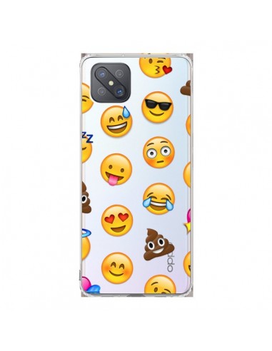 Coque Oppo Reno4 Z 5G Emoticone Emoji Transparente - Laetitia