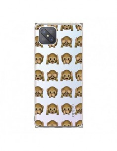 Coque Oppo Reno4 Z 5G Singe Monkey Emoticone Emoji...
