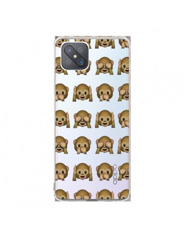 Coque Oppo Reno4 Z 5G Singe Monkey Emoticone Emoji Transparente - Laetitia