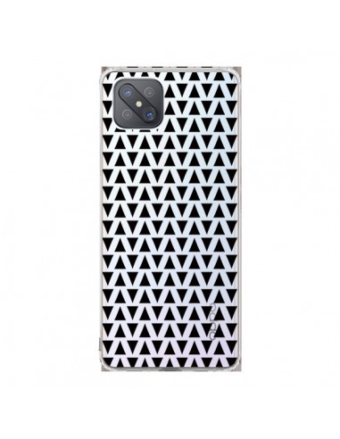 Coque Oppo Reno4 Z 5G Triangles Romi Azteque Noir Transparente - Laetitia