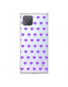 Coque Oppo Reno4 Z 5G Coeur Heart Love Amour Violet...