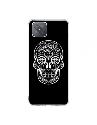 Coque Oppo Reno4 Z 5G Tête de Mort Mexicaine Blanche - Laetitia