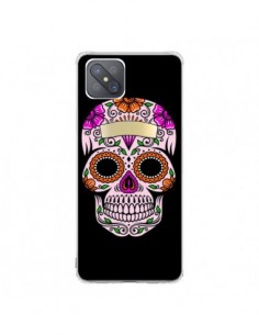 Coque Oppo Reno4 Z 5G Tête de Mort Mexicaine Multicolore...