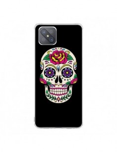 Coque Oppo Reno4 Z 5G Tête de Mort Mexicaine Multicolore...
