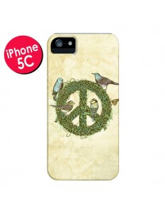 Coque Peace And Love Nature Oiseaux pour iPhone 5C - Rachel Caldwell