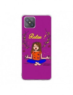 Coque Oppo Reno4 Z 5G Fille Relax Zen Yoga -...