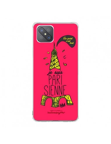 Coque Oppo Reno4 Z 5G Je suis Parisienne La Tour Eiffel Rose - Leellouebrigitte