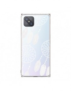 Coque Oppo Reno4 Z 5G Attrape Rêves Blanc Dreamcatcher...