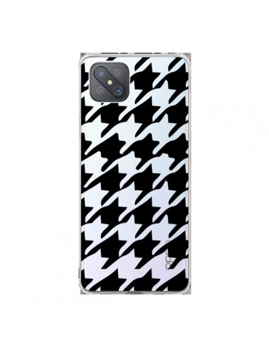 Coque Oppo Reno4 Z 5G Vichy Gros Carre noir Transparente - Petit Griffin