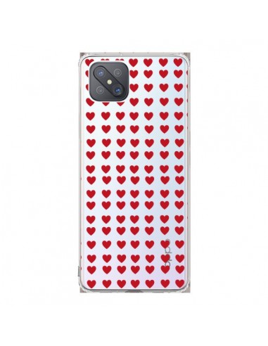 Coque Oppo Reno4 Z 5G Coeurs Heart Love Amour Red Transparente - Petit Griffin