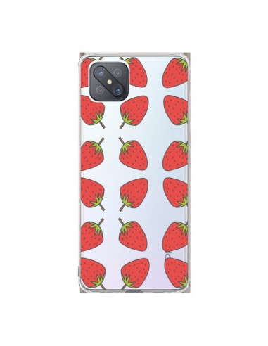 Coque Oppo Reno4 Z 5G Fraise Fruit Strawberry Transparente - Petit Griffin