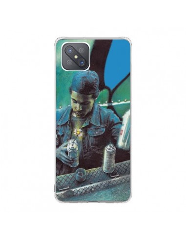 Coque Oppo Reno4 Z 5G Dondi Flower Graffiti - Lassana