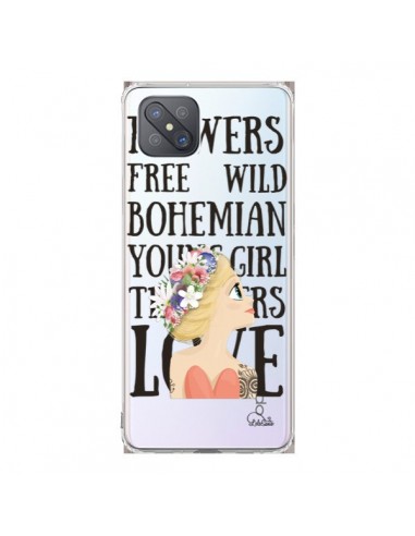 Coque Oppo Reno4 Z 5G Flowers Love Transparente - Lolo Santo