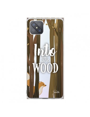 Coque Oppo Reno4 Z 5G Into The Wild Renard Bois Transparente - Lolo Santo