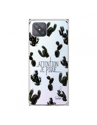 Coque Oppo Reno4 Z 5G Cactus Je Pique Transparente - Lolo Santo