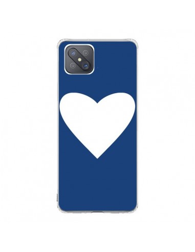 Coque Oppo Reno4 Z 5G Coeur Navy Blue Heart - Mary Nesrala