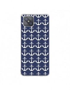 Coque Oppo Reno4 Z 5G Ancre Marin Bleu Anchors Navy -...