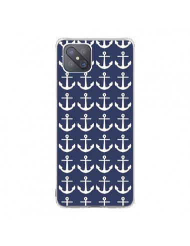 Coque Oppo Reno4 Z 5G Ancre Marin Bleu Anchors Navy - Mary Nesrala