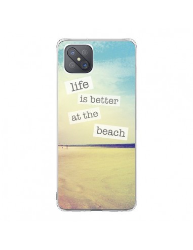 Coque Oppo Reno4 Z 5G Life is better at the beach Ete Summer Plage - Mary Nesrala