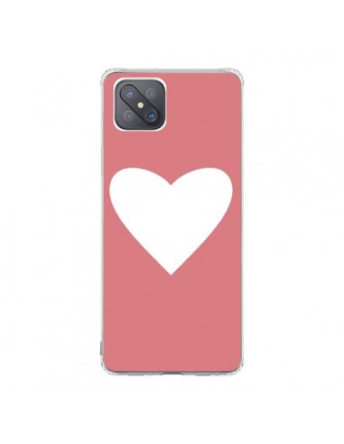 Coque Oppo Reno4 Z 5G Coeur Corail - Mary Nesrala