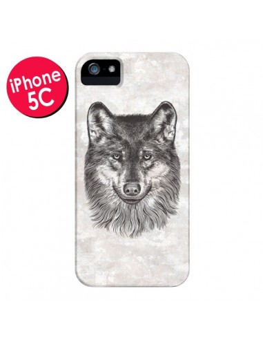 Coque Loup Gris pour iPhone 5C - Rachel Caldwell