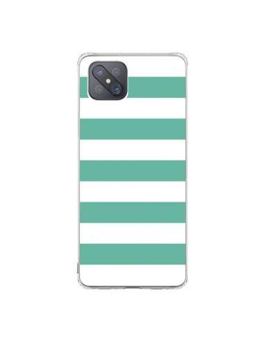 Coque Oppo Reno4 Z 5G Bandes Mint Vert - Mary Nesrala