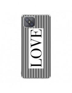 Coque Oppo Reno4 Z 5G Love Noir et Blanc - Mary Nesrala