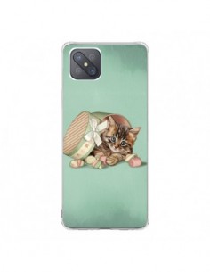 Coque Oppo Reno4 Z 5G Chaton Chat Kitten Boite Bonbon...