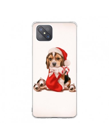Coque Oppo Reno4 Z 5G Chien Dog Pere Noel Christmas - Maryline Cazenave
