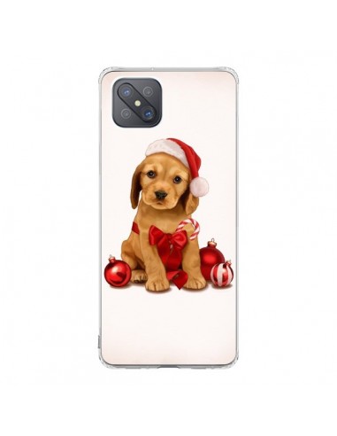 Coque Oppo Reno4 Z 5G Chien Dog Pere Noel Christmas Boules Sapin - Maryline Cazenave