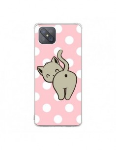 Coque Oppo Reno4 Z 5G Chat Chaton Pois - Maryline Cazenave