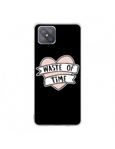 Coque Oppo Reno4 Z 5G Waste of Time Coeur - Maryline...