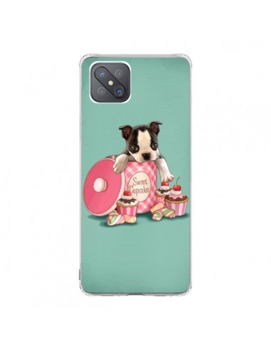 Coque Oppo Reno4 Z 5G Chien Dog Cupcakes Gateau Boite - Maryline Cazenave