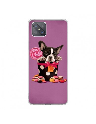 Coque Oppo Reno4 Z 5G Chien Dog Boite Noeud Papillon Pois Bonbon - Maryline Cazenave