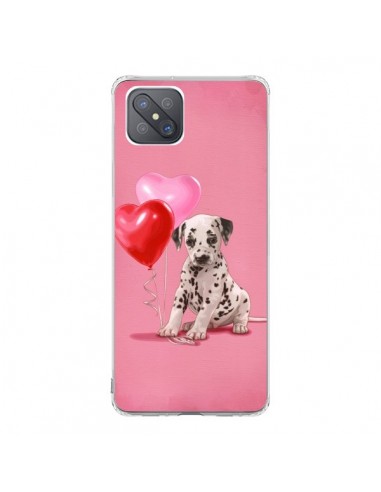 Coque Oppo Reno4 Z 5G Chien Dog Dalmatien Ballon Coeur - Maryline Cazenave