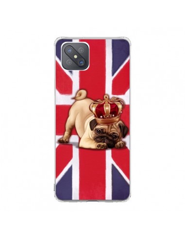 Coque Oppo Reno4 Z 5G Chien Dog Anglais UK British Queen King Roi Reine - Maryline Cazenave