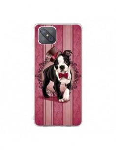 Coque Oppo Reno4 Z 5G Chien Dog Gentleman Noeud Papillon...