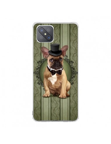 Coque Oppo Reno4 Z 5G Chien Dog Bulldog Noeud Papillon Chapeau - Maryline Cazenave