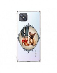 Coque Oppo Reno4 Z 5G Lady Jambes Chien Bulldog Dog...