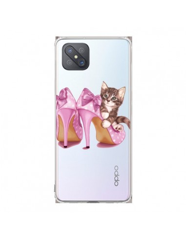 Coque Oppo Reno4 Z 5G Chaton Chat Kitten Chaussures Shoes Transparente - Maryline Cazenave