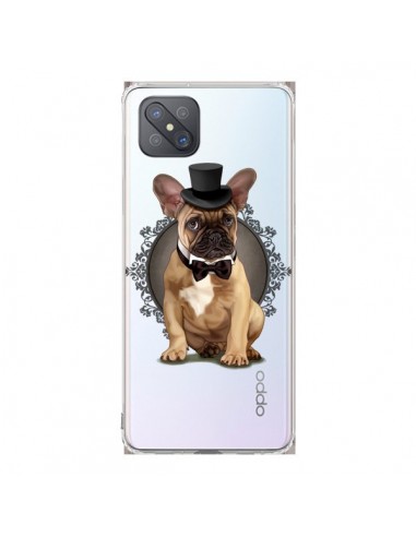 Coque Oppo Reno4 Z 5G Chien Bulldog Noeud Papillon Chapeau Transparente - Maryline Cazenave