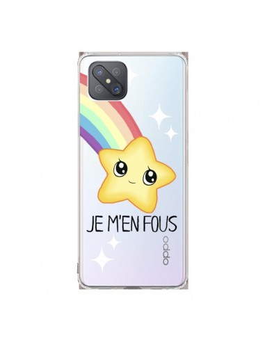 Coque Oppo Reno4 Z 5G Etoile Je M'en Fous Transparente - Maryline Cazenave