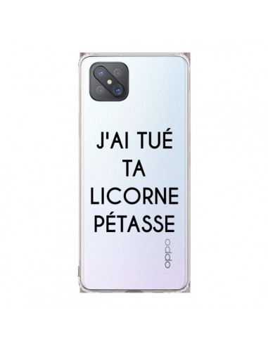 Coque Oppo Reno4 Z 5G Tué Licorne Pétasse Transparente - Maryline Cazenave