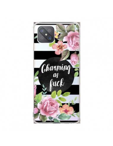 Coque Oppo Reno4 Z 5G Charming as Fuck Fleurs Transparente - Maryline Cazenave