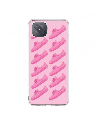 Coque Oppo Reno4 Z 5G Pink Rose Vans Chaussures - Mikadololo