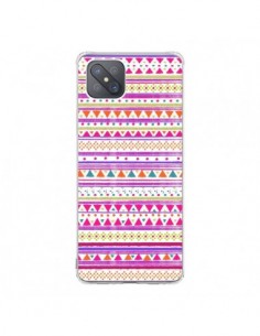 Coque Oppo Reno4 Z 5G Bandana Rose Azteque - Monica Martinez