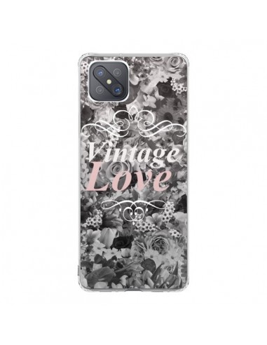 Coque Oppo Reno4 Z 5G Vintage Love Noir Flower - Monica Martinez